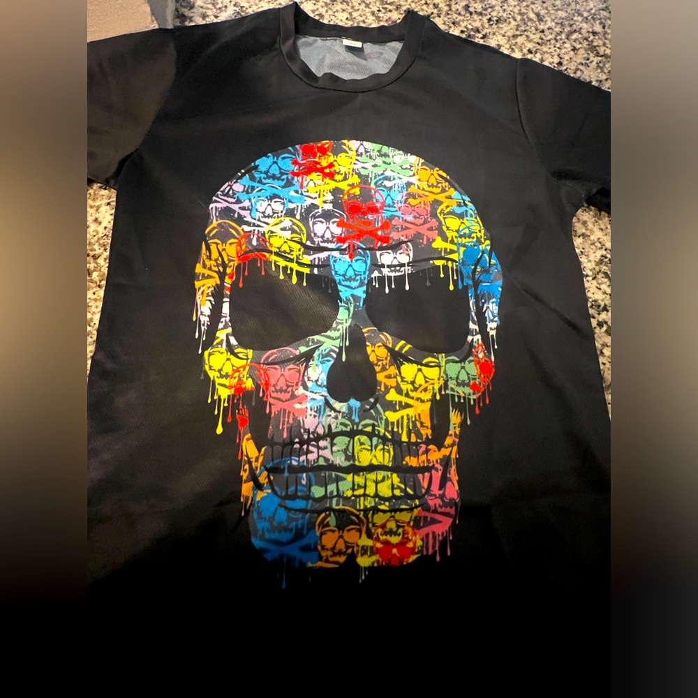Unisex Casual Skeleton 💀 Print Shirt